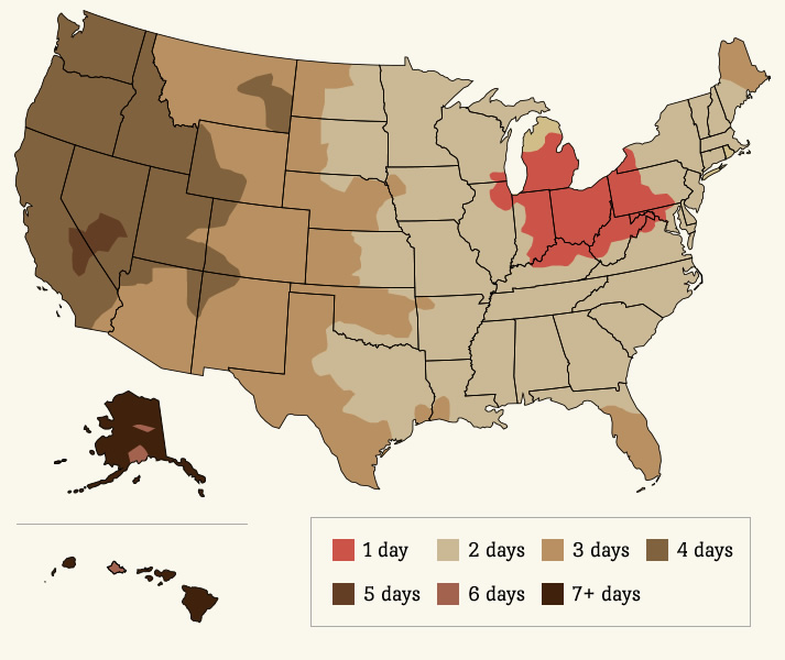 Shipping Speeds Map